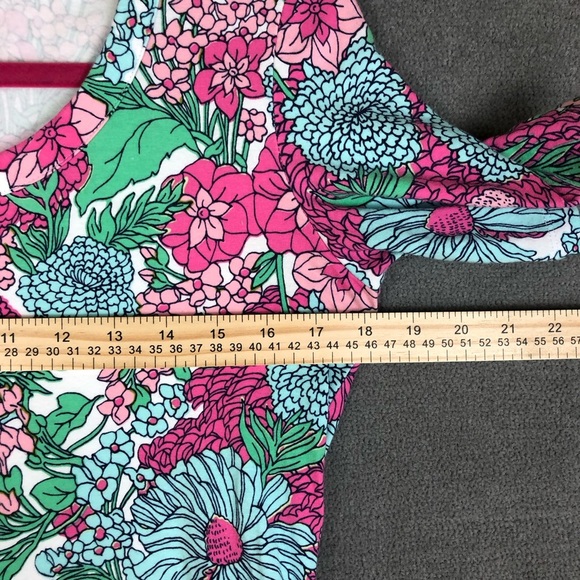 Talbots Tee floral preppy Short Sleeve Stretch Knit T-Shirt size SP - Picture 5 of 6